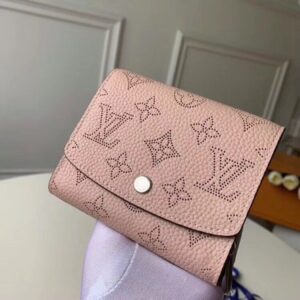 Replica Louis Vuitton Iris Compact Wallet Mahina Leather M62541 BLV963 2