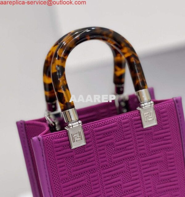 Replica Fendi 8BS051 Mini Sunshine Shopper Bag 8527 Purple 4