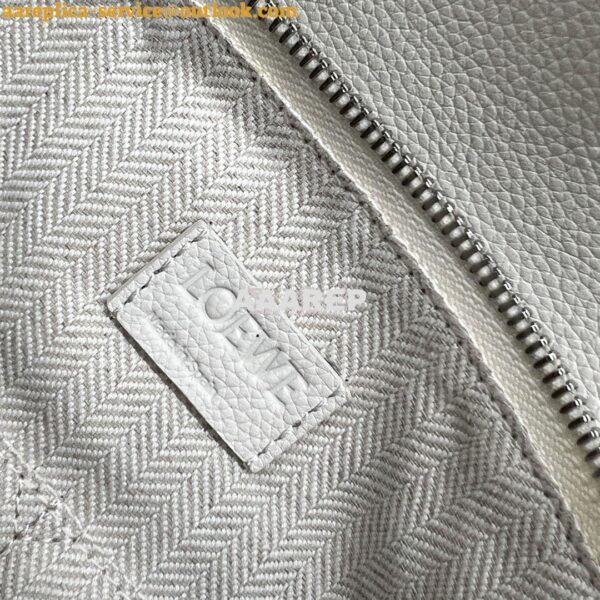 Replica Loewe Medium Puzzle Bag In Soft Grained Calfskin B510P49 White 9