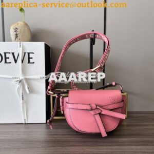 Replica Loewe Mini / Small Gate Dual bag in soft calfskin and jacquard 2