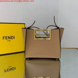 Replica Fendi 8BS054 fendi way small Apricot Leather Bag