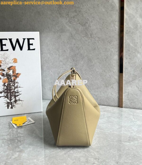 Replica Loewe Mini Hammock Hobo bag in classic calfskin A538G13 Clay G 3