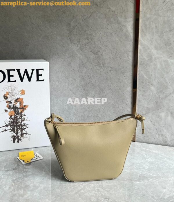 Replica Loewe Mini Hammock Hobo bag in classic calfskin A538G13 Clay G 6