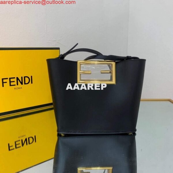 Replica Fendi 8BS054 fendi way small Black Leather Bag 2