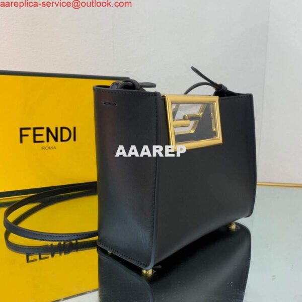 Replica Fendi 8BS054 fendi way small Black Leather Bag 3