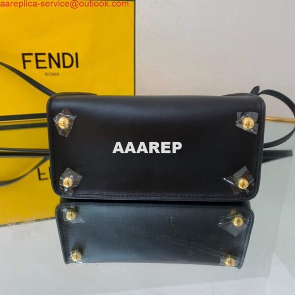 Replica Fendi 8BS054 fendi way small Black Leather Bag 8