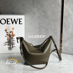 Replica Loewe Mini Hammock Hobo bag in classic calfskin A538G13 Dark K