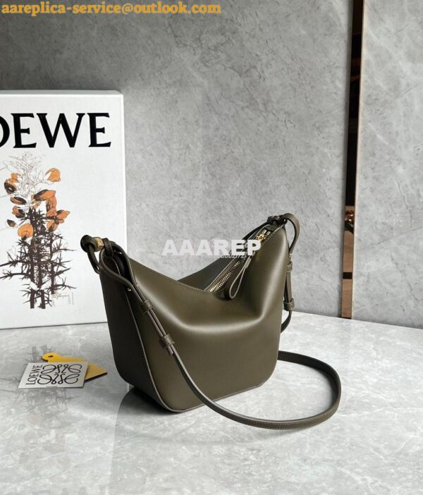 Replica Loewe Mini Hammock Hobo bag in classic calfskin A538G13 Dark K 2