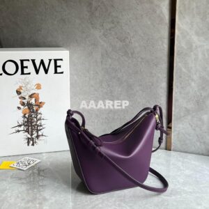 Replica Loewe Mini Hammock Hobo bag in classic calfskin A538G13 Purple