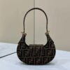 Replica Fendi 8BS065 Fendi Cookie Blue leather mini Croissant bag 8556