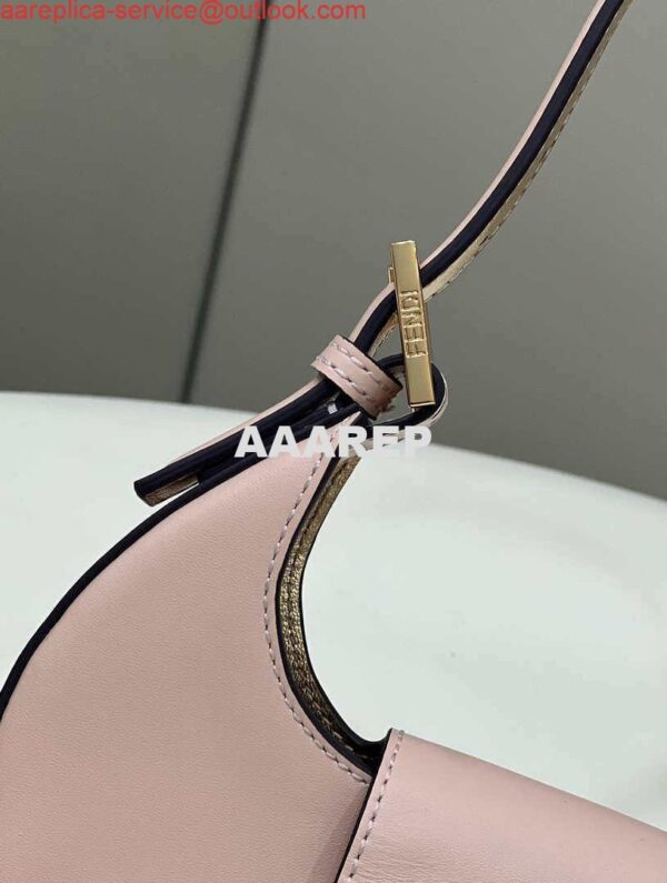 Replica Fendi 8BS065 Fendi Cookie Pink leather mini Croissant bag 8556 6