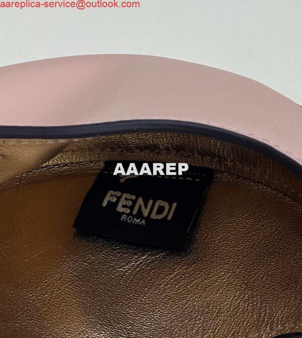 Replica Fendi 8BS065 Fendi Cookie Pink leather mini Croissant bag 8556 7