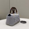 Replica Fendi 8BS067 By The Way Mini Light Pink sheepskin small Boston bag 2