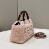 Replica Fendi 8BS067 By The Way Mini Small Boston bag in mint Black leather 2