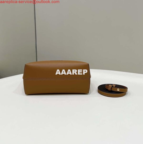 Replica Fendi 8BS067 By The Way Mini Small Boston bag in mint Brown leather 5