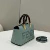 Replica Fendi 8BS067 By The Way Mini Small Boston bag in mint Gray leather