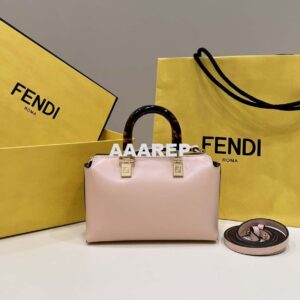 Replica Fendi 8BS067 By The Way Mini Small Boston bag in mint Pink leather