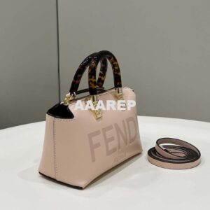 Replica Fendi 8BS067 By The Way Mini Small Boston bag in mint Pink leather 2