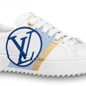 Replica Louis Vuitton White/Blue Time Out Sneakers