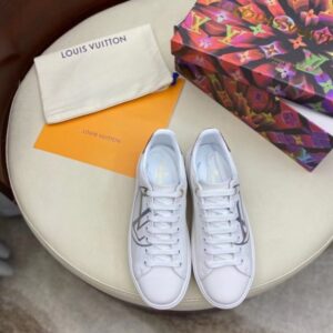 Replica Louis Vuitton White/Silver Time Out Sneakers 2