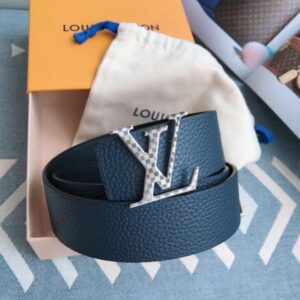 Replica Louis Vuitton Silver Damier LV 40MM Reversible Belt M0336V 2