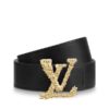 Replica Louis Vuitton Silver Damier LV 40MM Reversible Belt M0336V