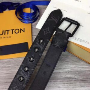 Replica Louis Vuitton Voyager 35mm Belt Monogram Eclipse M0043T 2