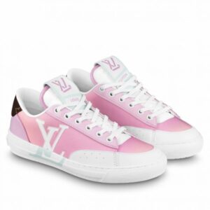 Replica Louis Vuitton Charlie Sneakers In Pink Gradient Leather