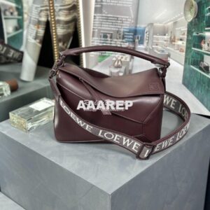 Replica Loewe Small Puzzle Bag In Satin Calfskin With Tonal Coloured H