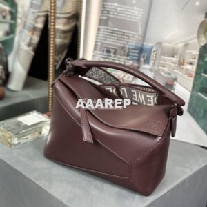 Replica Loewe Small Puzzle Bag In Satin Calfskin With Tonal Coloured H 2