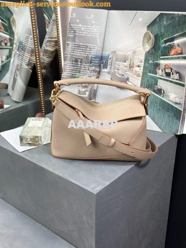 Replica Loewe Small Puzzle Bag In Soft Grained Calfskin A510P60 Sand 3