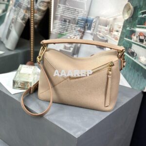 Replica Loewe Small Puzzle Bag In Soft Grained Calfskin A510P60 Sand 2