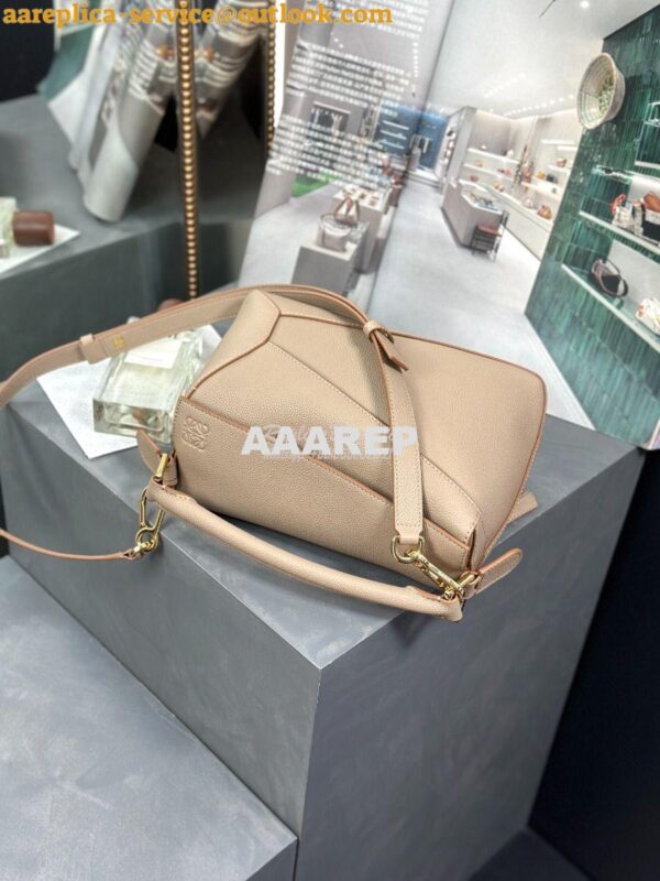 Replica Loewe Small Puzzle Bag In Soft Grained Calfskin A510P60 Sand 7