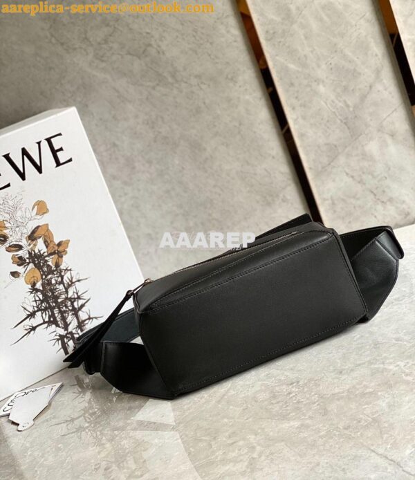 Replica Loewe Small Puzzle Bumbag In Classic Calfskin B510P35 Black 10