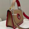 Replica Fendi 8BT284 Kan I F Leather Bag Brown 2