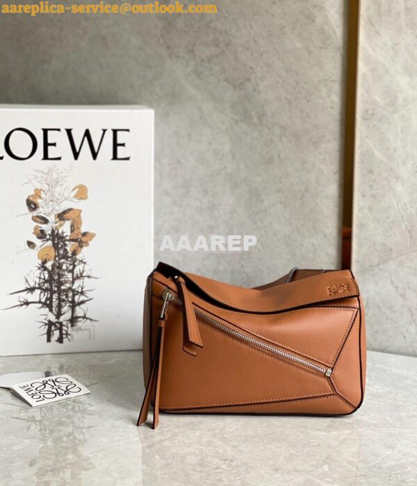 Replica Loewe Small Puzzle Bumbag In Classic Calfskin B510P35 Tan