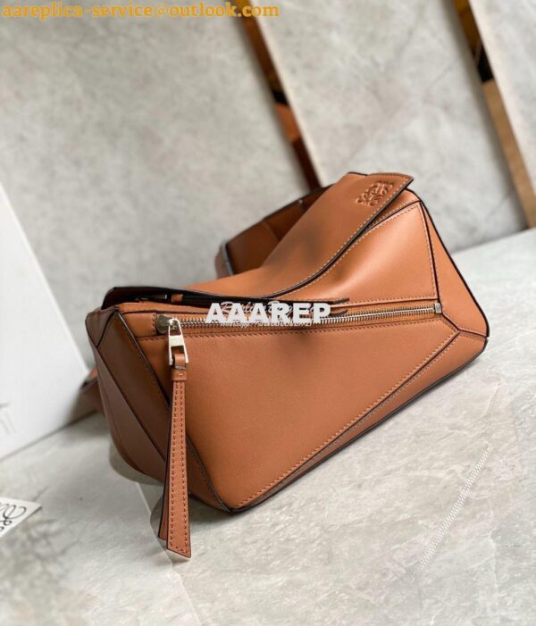 Replica Loewe Small Puzzle Bumbag In Classic Calfskin B510P35 Tan 4