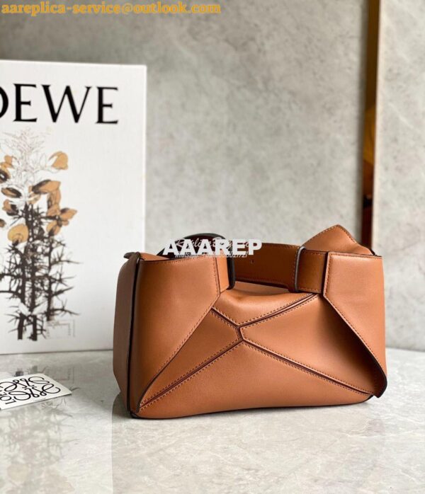 Replica Loewe Small Puzzle Bumbag In Classic Calfskin B510P35 Tan 3