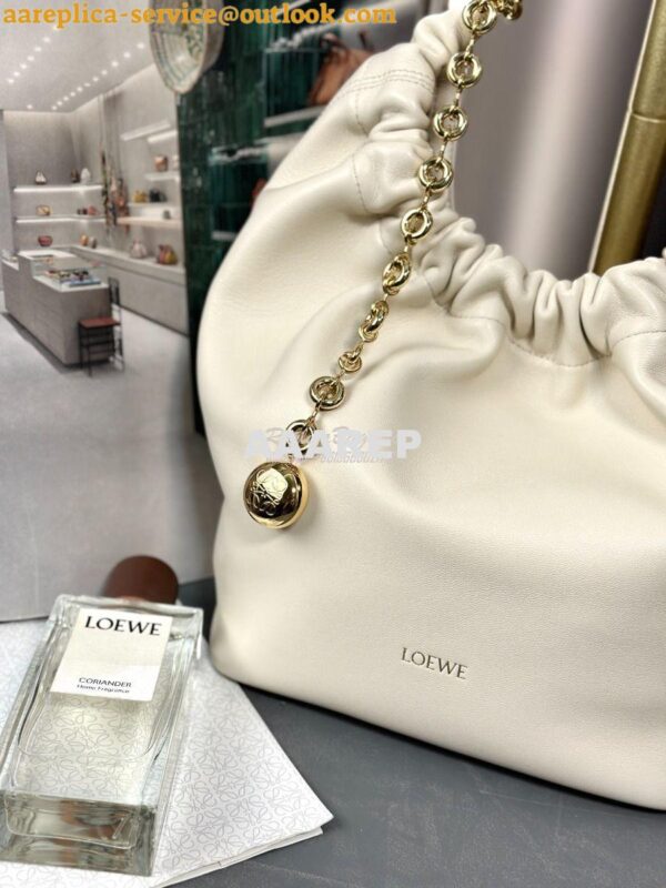 Replica Loewe Small Squeeze Bag In Nappa Lambskin A914NCH White 3