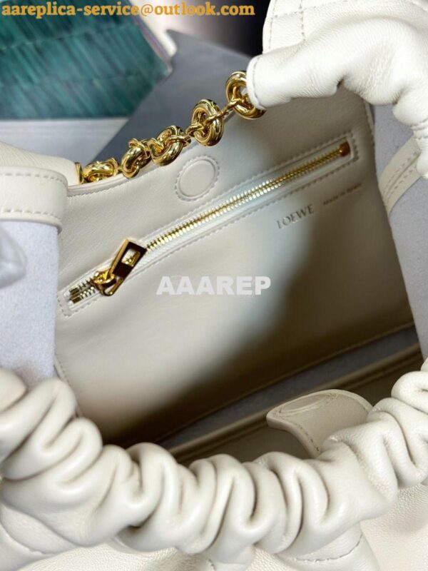 Replica Loewe Small Squeeze Bag In Nappa Lambskin A914NCH White 5