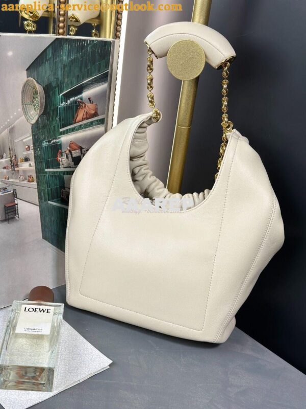 Replica Loewe Small Squeeze Bag In Nappa Lambskin A914NCH White 6