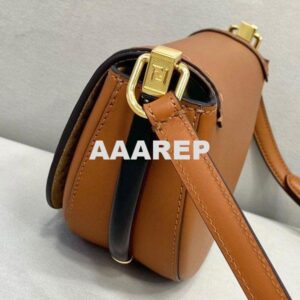 Replica Fendi 8BT346 Moonlight Shoulder Brwon Leather Bag 2