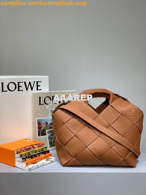 Replica Loewe Woven Basket Bag 66081 Tan