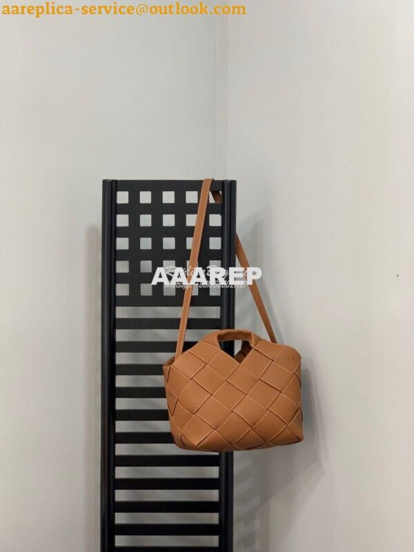 Replica Loewe Woven Basket Bag 66081 Tan 3