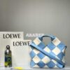 Replica Loewe Woven Basket Bag 66081 White/Pink 2