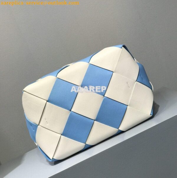 Replica Loewe Woven Basket Bag 66081 White/Blue 8