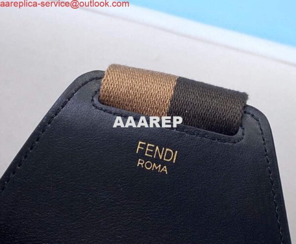 Replica Fendi 8BZ047 Shoulder Fendi FF Raffia Guitar 8301 Bag 3