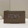 Replica Fendi 8N0178AC9L Fendi logo flat pouch clutch 8370L Tan