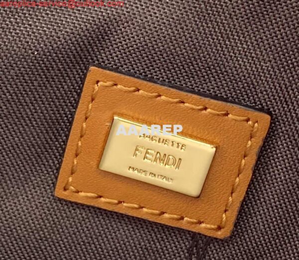 Replica Fendi 8N0178AC9S Fendi logo flat pouch clutch 8370S Tan 4