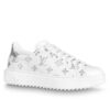 Replica Louis Vuitton Silver Metallic Monogram Time Out Sneakers